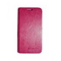 Кожаный чехол-книжка Lenovo A358t/A536 pink